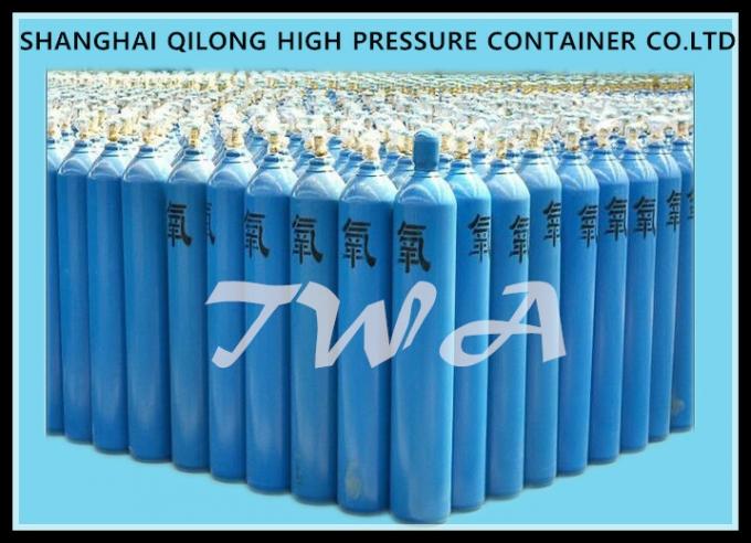 Réservoir à oxygène comprimé industriel bleu du cylindre de gaz d'acier sans couture 0.3-80L