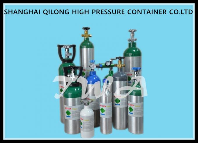 cylindre d'oxygène en aluminium à haute pression d'hôpital de longueur des bouteilles de gaz 1.5L 316mm