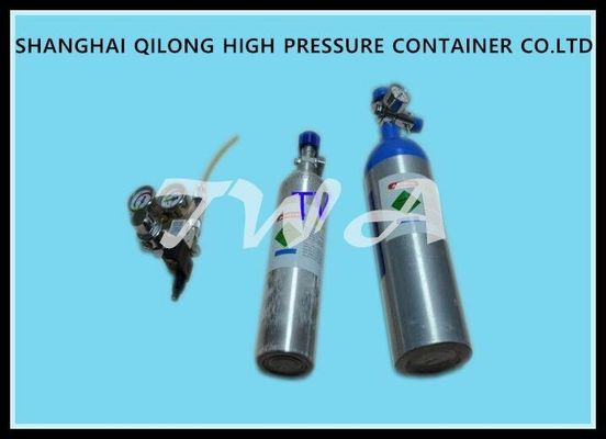 Chine Cylindre d'oxygène en aluminium vert de catégorie médicale des réservoirs à gaz 0.67L LW-YOY fournisseur