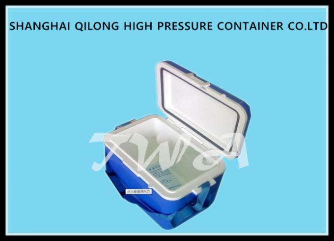 Dessus blanc et biens bleus de boîte de refroidisseur de glace, boîte en plastique de refroidisseur de capacité porteuse forte
